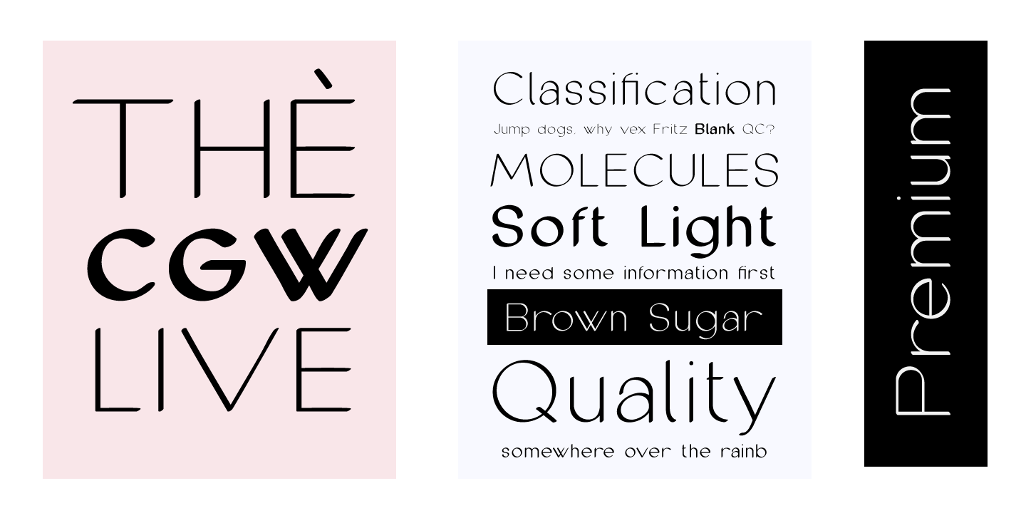Cofley Ultralight Font preview